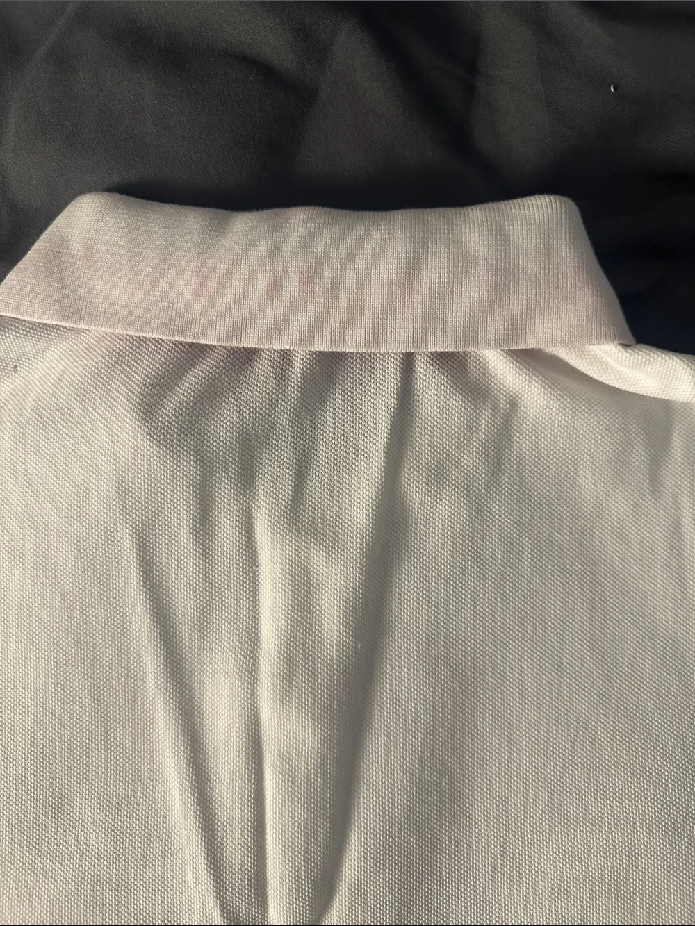 Moncler White Polo with Red & Navy Trim